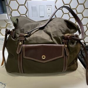 Dooney & Bourke Olive and Brown Duffel Bag